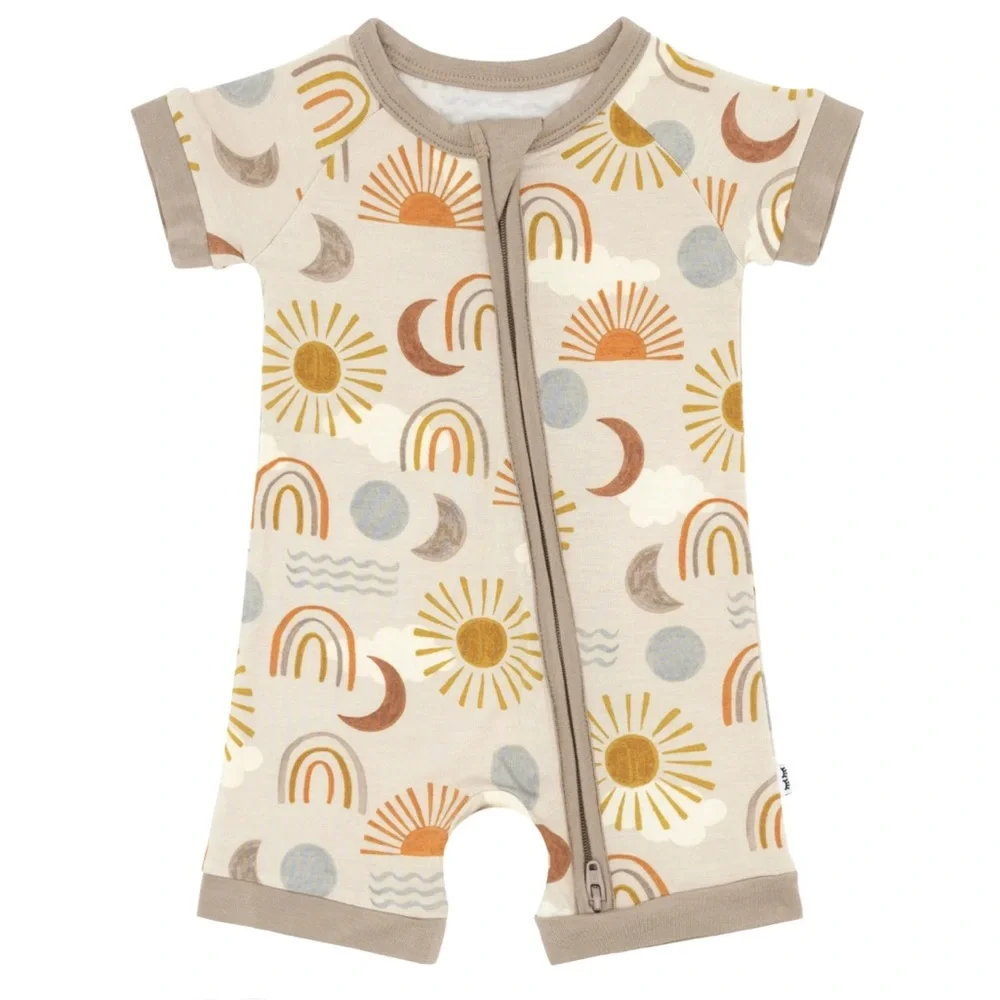 New Little Sleepies Desert Sunrise Bamboo Shorty Romper 18-24 Months